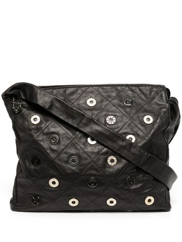 Grand sac porté épaule matelassé à détails d'œillets (2006-2008) - CHANEL Pre-Owned - Modalova