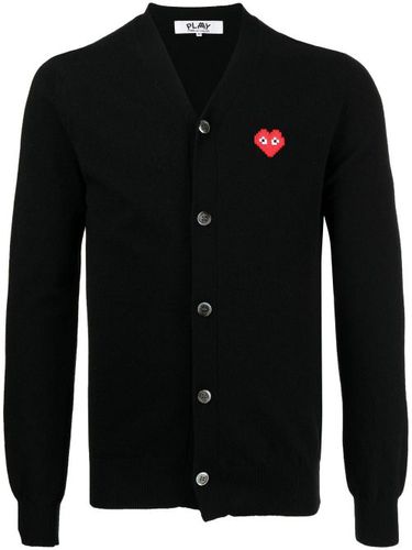 Cardigan en laine à patch logo - Comme Des Garçons - Modalova