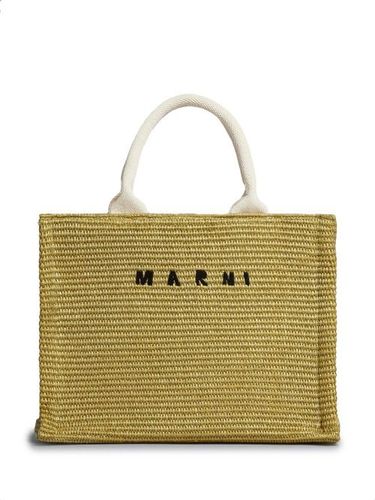 Sac cabas tressé à logo brodé - Marni - Modalova