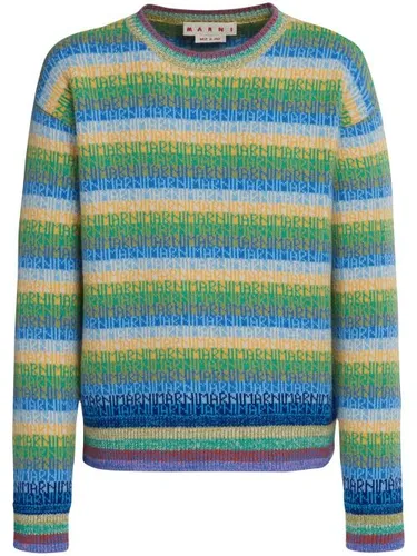Pull en laine à logo intarsia - Marni - Modalova