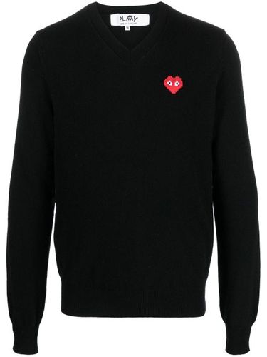 Pull en laine à col v - Comme Des Garçons Play - Modalova