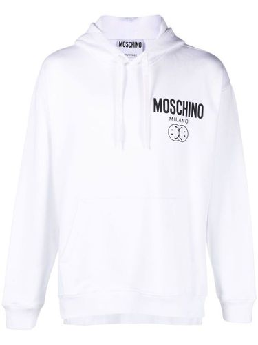 Hoodie en coton à logo imprimé - Moschino - Modalova