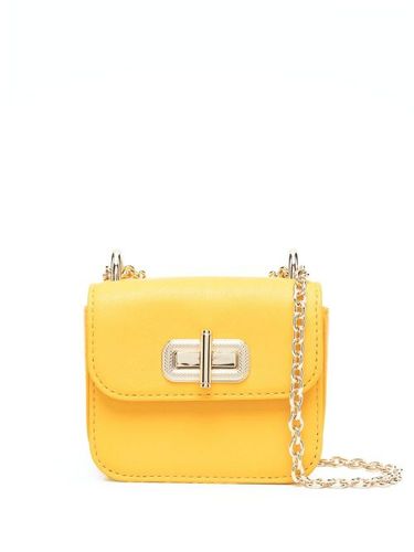 Sac à bandoulière en cuir à détail en chaine - Tommy Hilfiger - Modalova