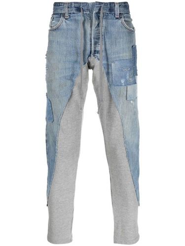 Jean court à détail patchwork - Greg Lauren - Modalova