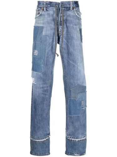 Jean droit à détail patchwork - Greg Lauren - Modalova