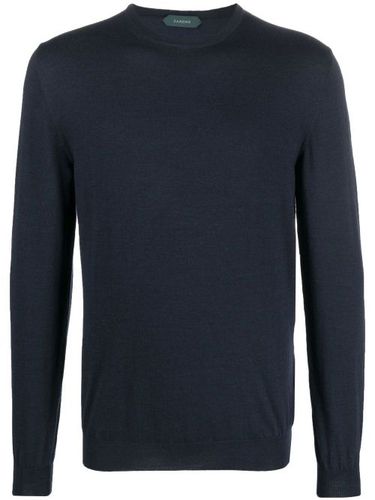 Pull en laine mélangée à col rond - Zanone - Modalova