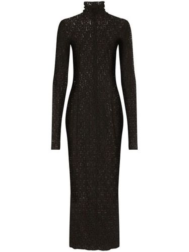 Robe mi-longue en tulle à logo DG - Dolce & Gabbana - Modalova