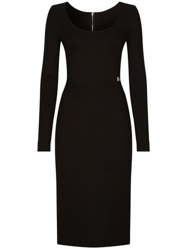 Robe mi-longue à logo DG - Dolce & Gabbana - Modalova