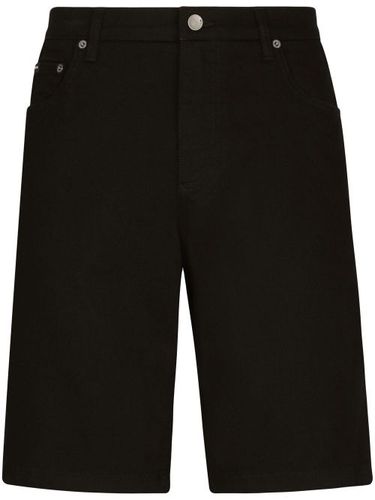 Short en jean à logo appliqué - Dolce & Gabbana - Modalova