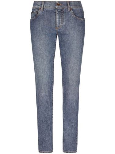 Jean skinny à logo appliqué - Dolce & Gabbana - Modalova