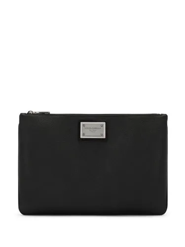 Pochette à plaque logo - Dolce & Gabbana - Modalova