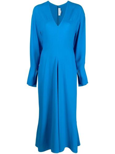 Robe mi-longue à col v - Victoria Beckham - Modalova