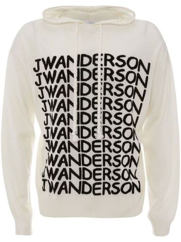 Hoodie à logo en intarsia - JW Anderson - Modalova