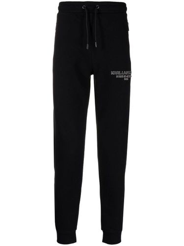 Pantalon de jogging en coton à patch logo - Karl Lagerfeld - Modalova