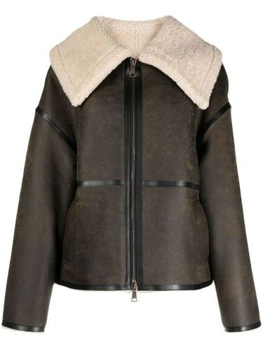 Veste en cuir à doublure lainée - Goen.J - Modalova