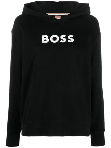 Hoodie en coton biologique à logo imprimé - BOSS - Modalova