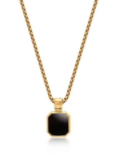 Collier à pendentif carré en onyx - Nialaya Jewelry - Modalova