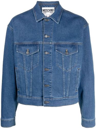 Veste en jean à logo brodé - Moschino - Modalova