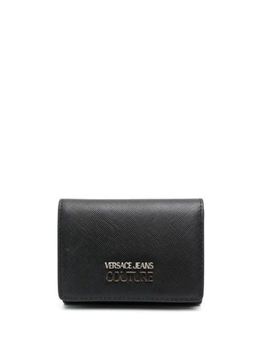Portefeuille à logo strassé - Versace Jeans Couture - Modalova