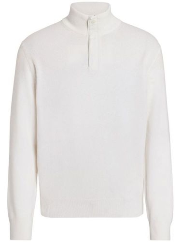 Pull en maille à col montant zippé - Zegna - Modalova