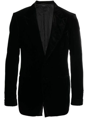 Blazer en velours à boutonnière - TOM FORD - Modalova
