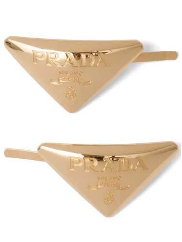 Lot de deux barrettes à logo triangle - Prada - Modalova