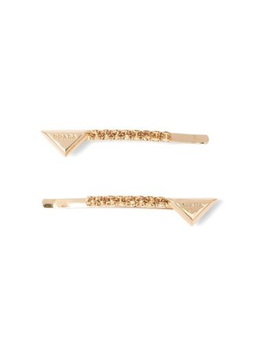 Lot de deux barrettes ornées de cristaux - Prada - Modalova
