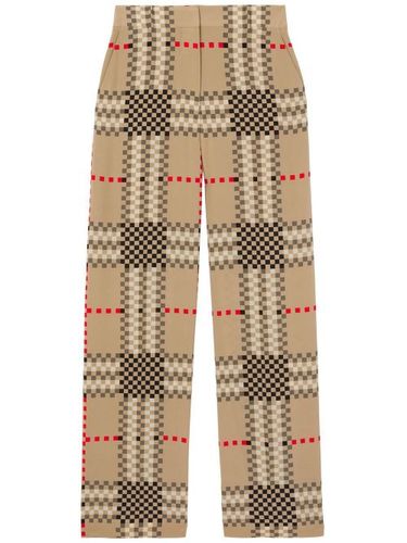 Pantalon ample à carreaux - Burberry - Modalova