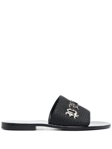 Claquettes en cuir à logo - Philipp Plein - Modalova