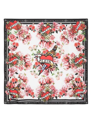 Foulard en soie Love 90x90 - Philipp Plein - Modalova