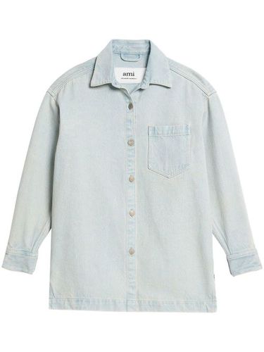 Surchemise en jean à logo imprimé - AMI Paris - Modalova