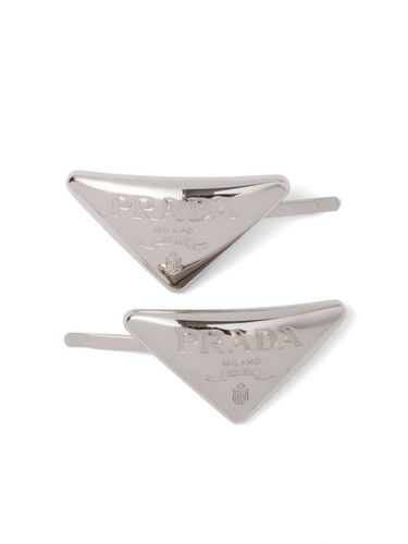 Lot de deux barrettes à logo triangle - Prada - Modalova