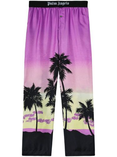 Pantalon droit à imprimé coucher de soleil - Palm Angels - Modalova