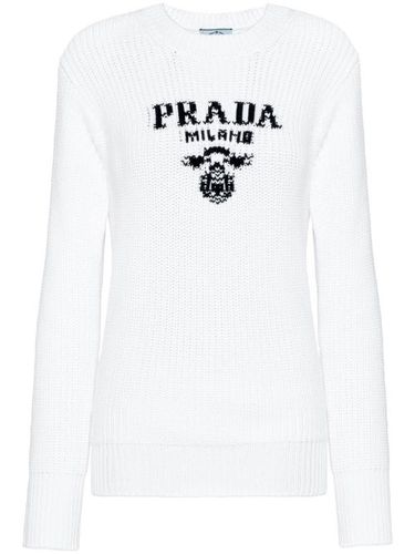 Prada pull à logo imprimé - Blanc - Prada - Modalova