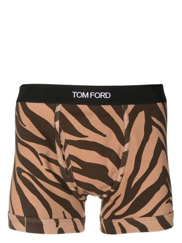 Boxer imprimé à bande logo - TOM FORD - Modalova