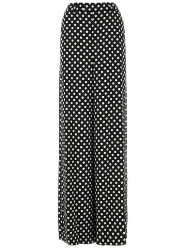 Pantalon de tailleur en soie à motif de pois - Saint Laurent - Modalova