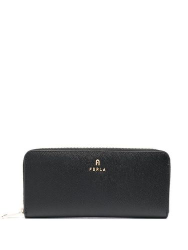 Portefeuille en cuir à plaque logo - Furla - Modalova