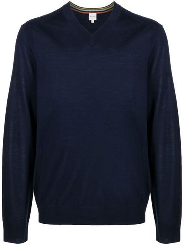 Pull en maille à col v - Paul Smith - Modalova