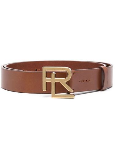 Ceinture en cuir à plaque logo - Ralph Lauren Purple Label - Modalova