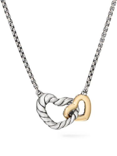 Collier Cable Collectibles Interlocking Heart en or 18ct et sterling (16,4 mm) - David Yurman - Modalova