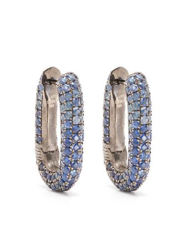 Boucles d'oreilles Link serties de saphirs - Selim Mouzannar - Modalova