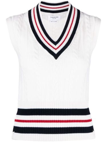 Pull en cachemire à rayures RWB - Thom Browne - Modalova