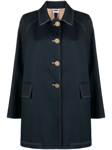 Manteau crop à bande tricolore - Thom Browne - Modalova