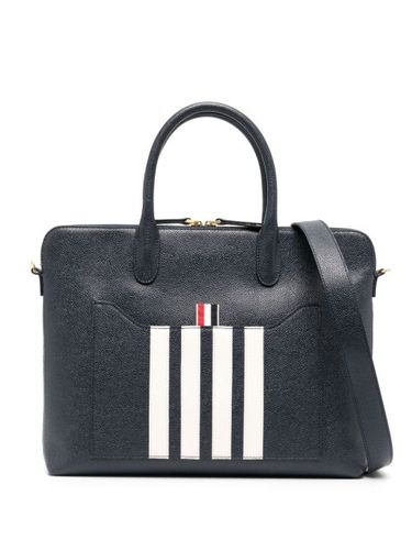 Mallette en cuir à 4 bandes signature - Thom Browne - Modalova