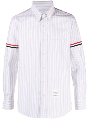 Chemise rayée à liserés en gros-grain - Thom Browne - Modalova
