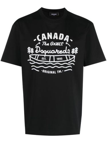 T-shirt en coton à logo imprimé - DSQUARED2 - Modalova