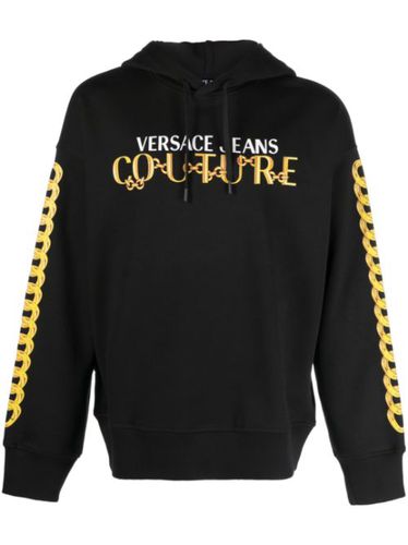 Hoodie en coton à logo imprimé - Versace Jeans Couture - Modalova