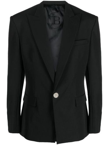 Blazer en laine à simple boutonnage - Balmain - Modalova