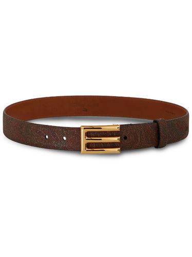 Ceinture en cuir à boucle logo - ETRO - Modalova