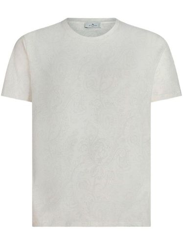 T-shirt en coton à imprimé cachemire - ETRO - Modalova